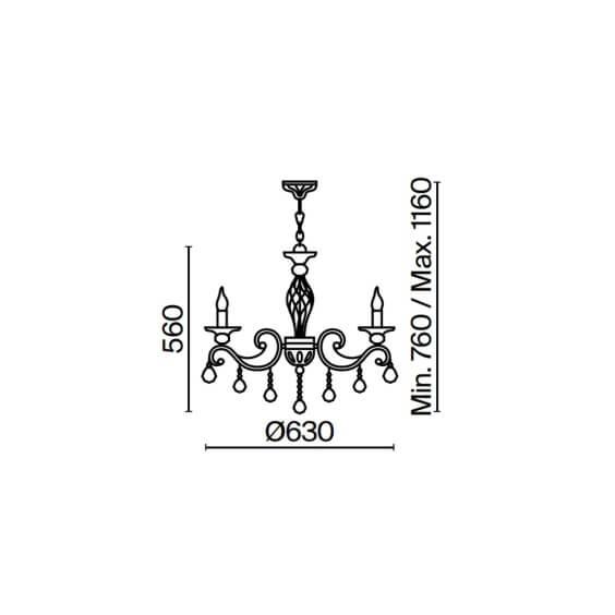 Maytoni Grace Metal Ø 63 cm pendant lamp - Agof Store