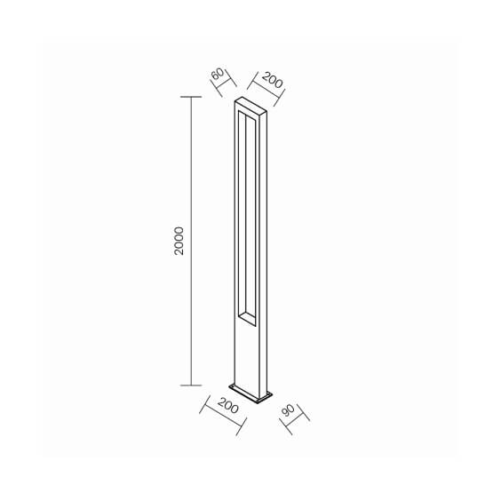 Maytoni Bonn H.200 cm Outdoor Stehleuchte - Agof Store