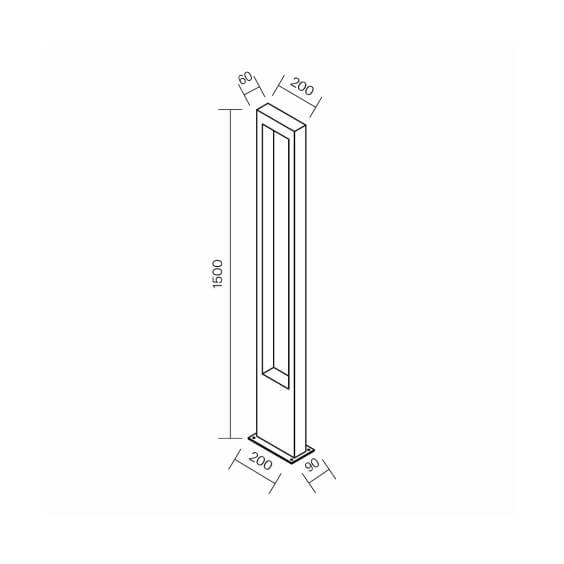 Maytoni Bonn H.150 cm Outdoor Stehleuchte - Agof Store