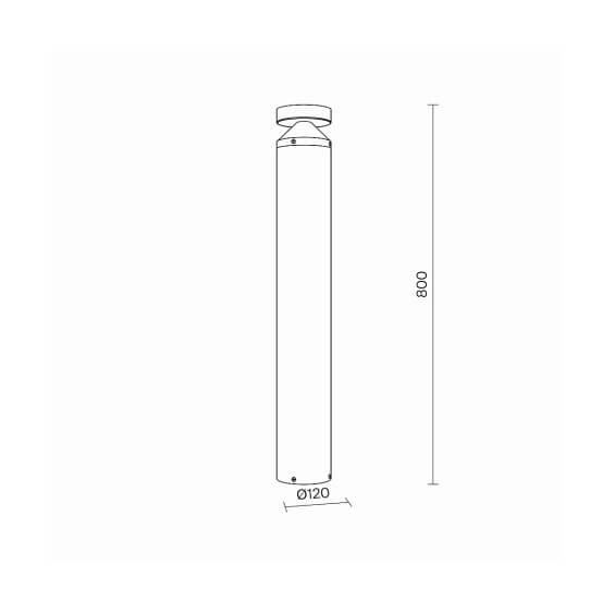 Maytoni Olten H.80 cm outdoor floor lamp - Agof Store