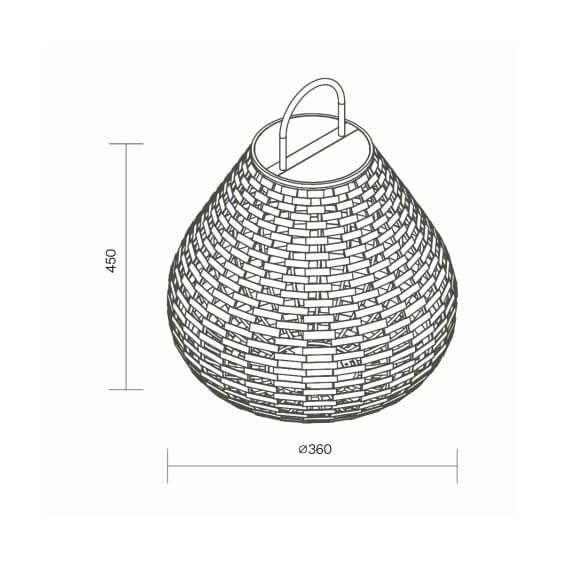 Maytoni Plet Ø 36 cm portable floor lamp - Agof Store