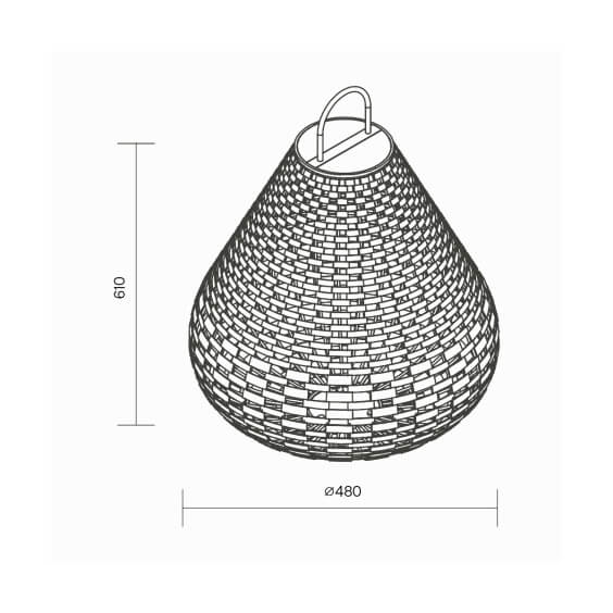 Plet Ø 48 cm Lampada da terra outdoor Maytoni - Agof Store