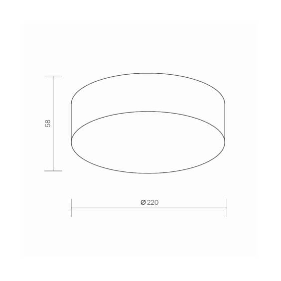 Maytoni Zon Ø 22 cm outdoor ceiling lamp - Agof Store