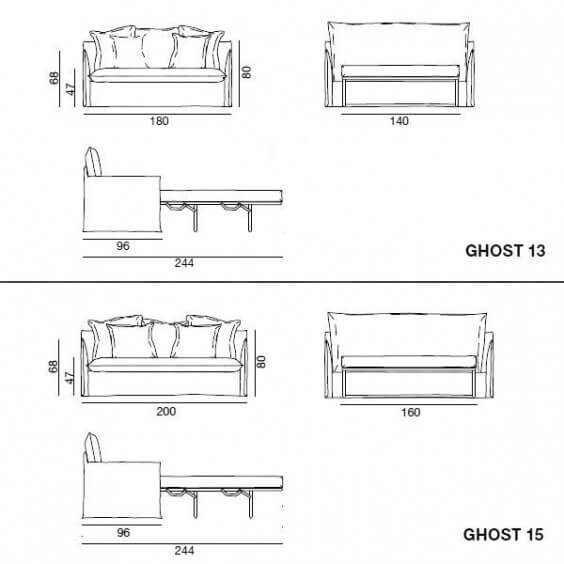 Gervasoni Ghost 13-15 Schlafsofa - Agof Store