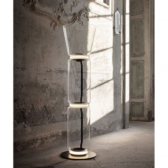 Flos Noctambule 2 High Cylinder & Cone Small Base Floor Lamp - Agof Store
