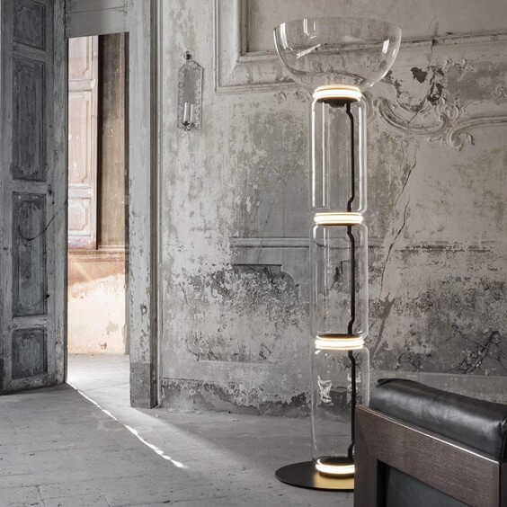 Flos Noctambule 3 High Cylinders & Bowl Big Base Floor Lamp - Agof Store