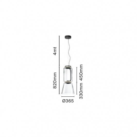 Flos Noctambule 1 Low Cylinder & Cone lampada a sospensione - Agof Store