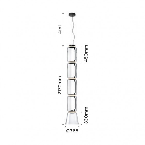 Flos Noctambule 4 Low Cylinders & Cone Stehleuchte - Agof Store