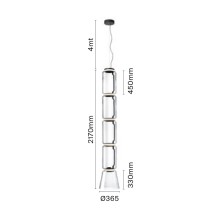 Flos Noctambule 4 Low Cylinders & Cone Pendant Lamp - Agof Store