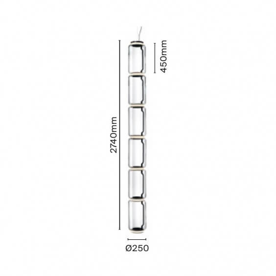 Flos Noctambule 6 Low Cylinders Pendelleuchte - Agof Store