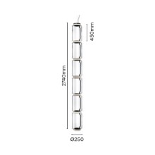 Flos Noctambule 6 Low Cylinders Pendant Lamp - Agof Store