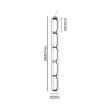 Flos Noctambule 5 High Cylinders Pendelleuchte - Agof Store