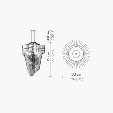 Slamp Aria transparent pendant lamp - Agof Store